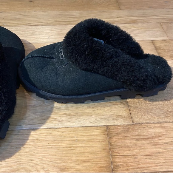 Ugg Coquette Slippers Shearling Fur Mules Slides In Black size 9 - Picture 6 of 13